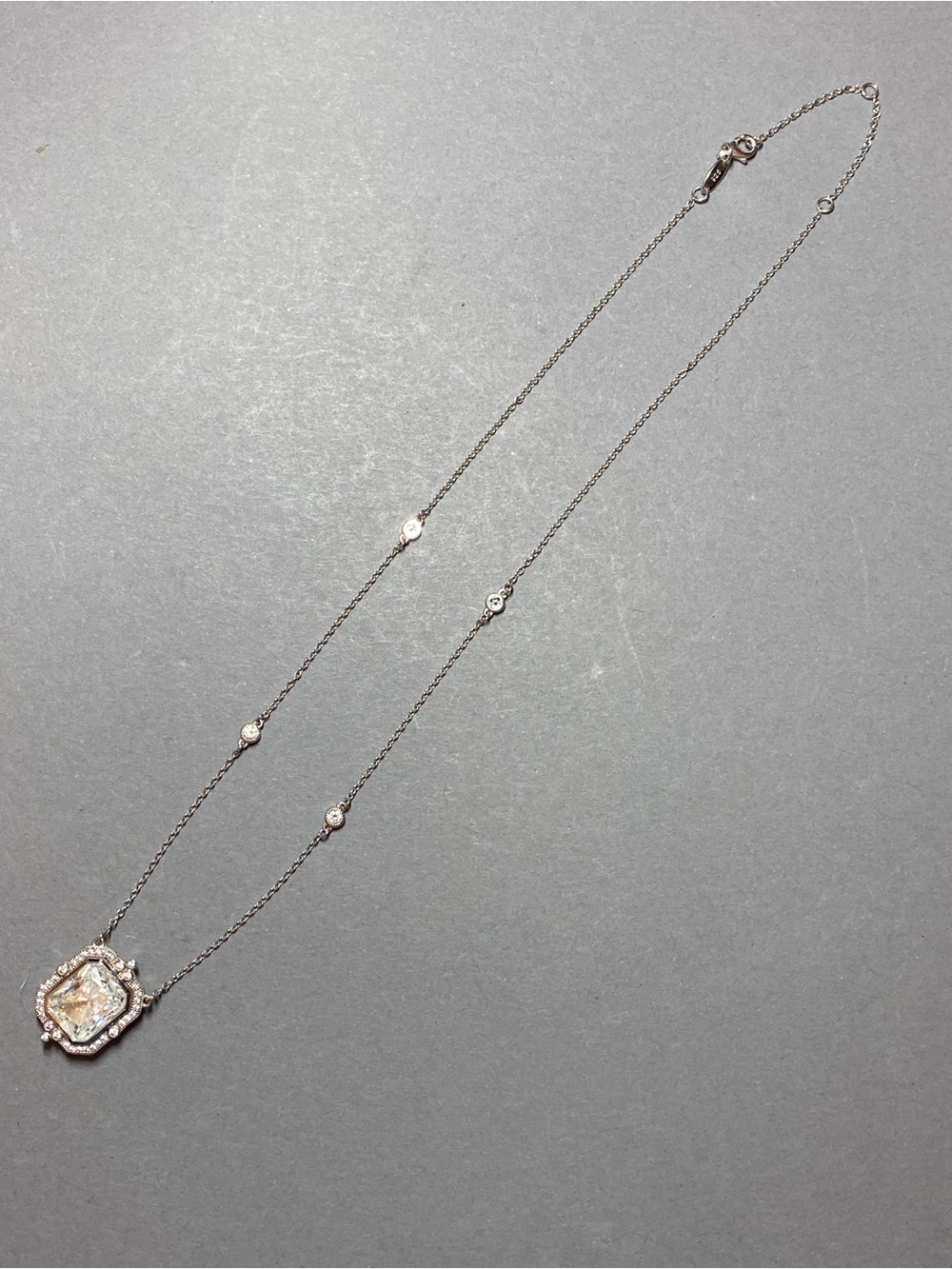 Lafonn sterling silver cubic zirconia art necklace - Picture 3 of 6